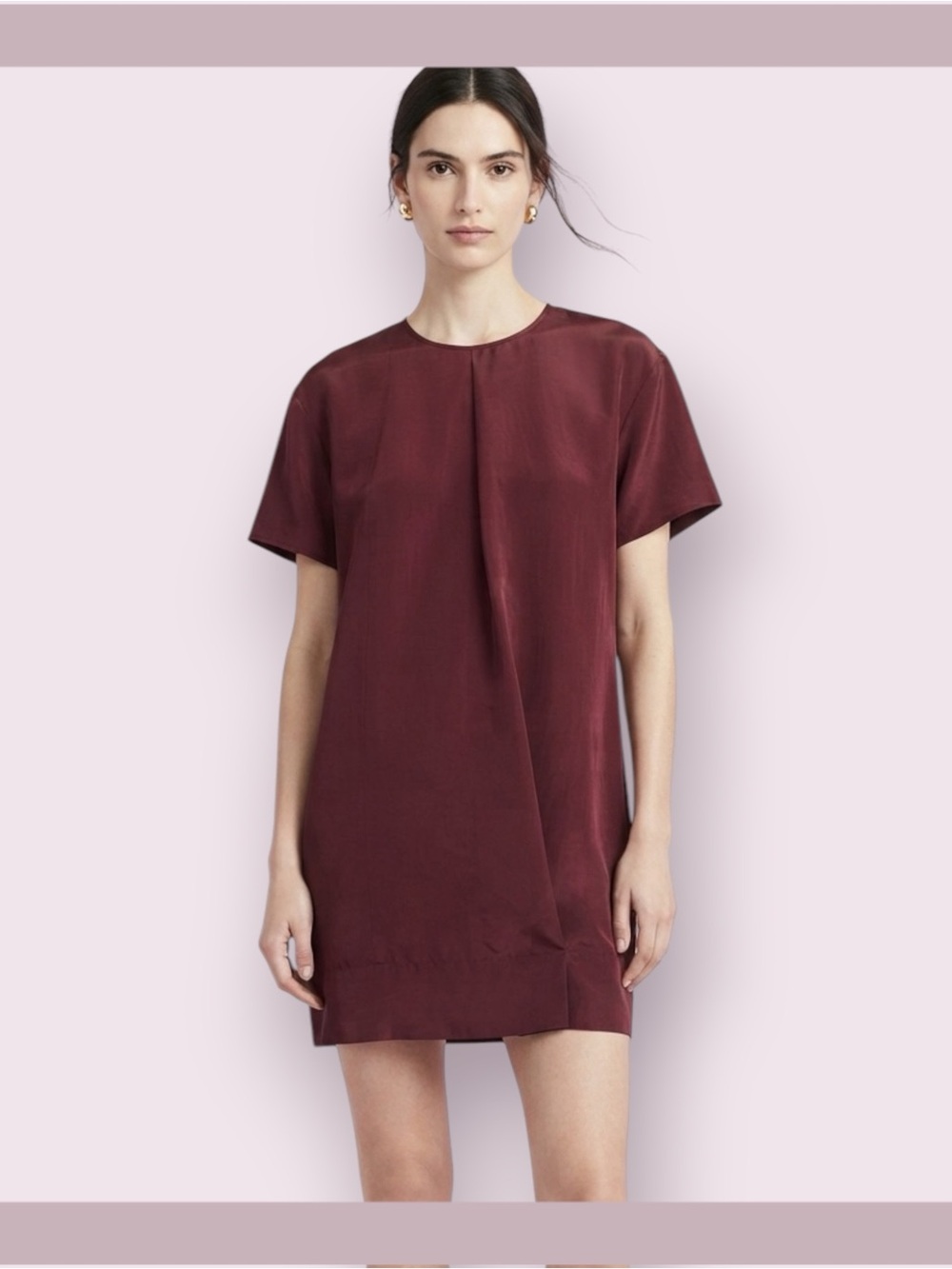 Hyden Yoo New York Burgundy Faux Suede Dress Size 2